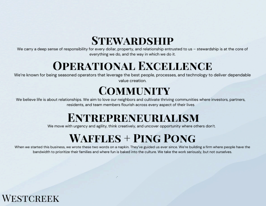Westcreek Strategic Narrative